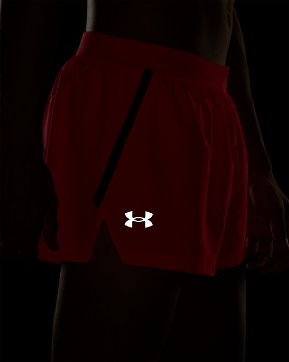 Shorts UA Launch Split Perf para hombre, Red, pdpMainDesktop image number 3